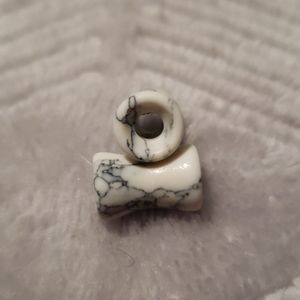2 gauge pair of marbles white and black plugs used